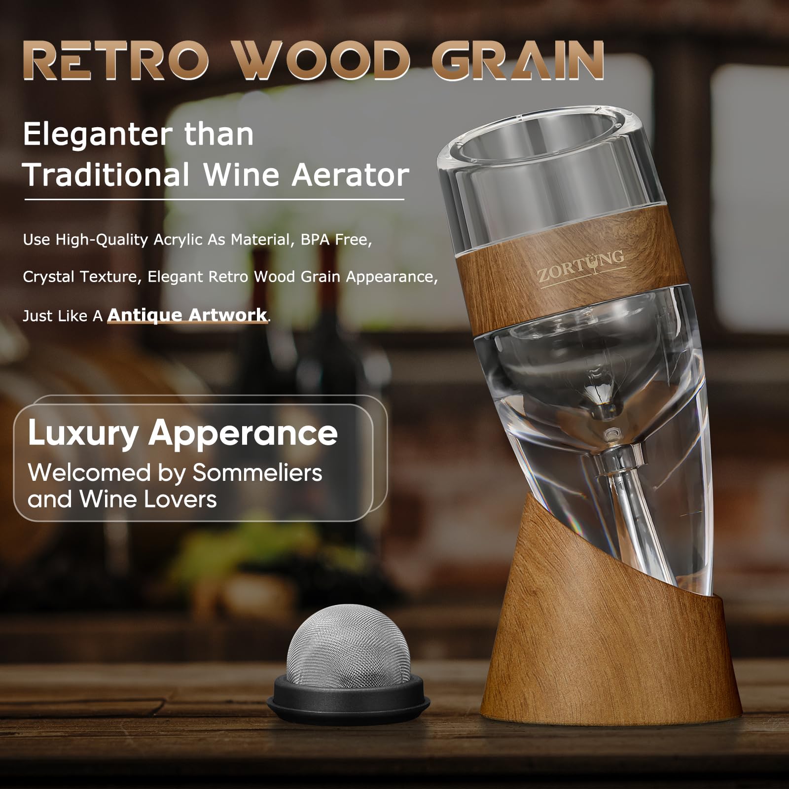 Amazon | ZORTUNG ワインエアレーター デキャンタ ポアラー